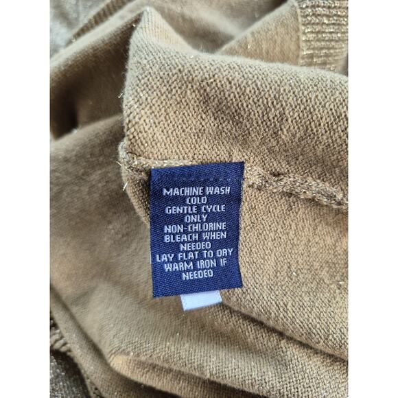 Chaps Sweater Womens Sz XL Gold Holiday Christmas Cocktail Ruffle V Neck Cuff - Picture 5 of 8